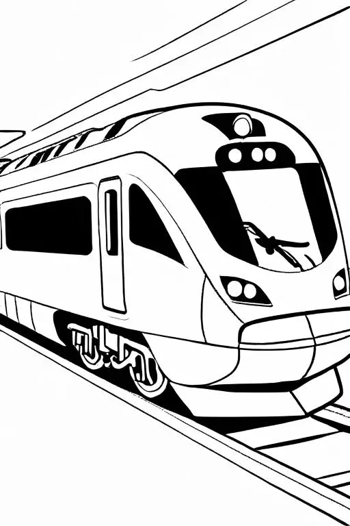 High-Speed Coloring Page 14 for Kids