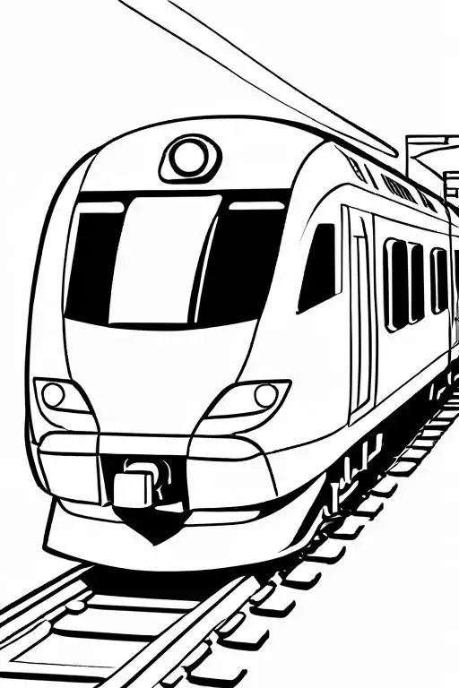 High-Speed Coloring Page 15 for Kids