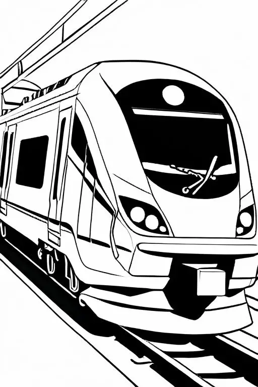 High-Speed Coloring Page 17 for Kids