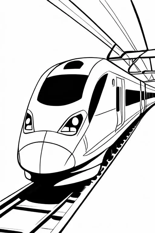 High-Speed Coloring Page 19 for Kids