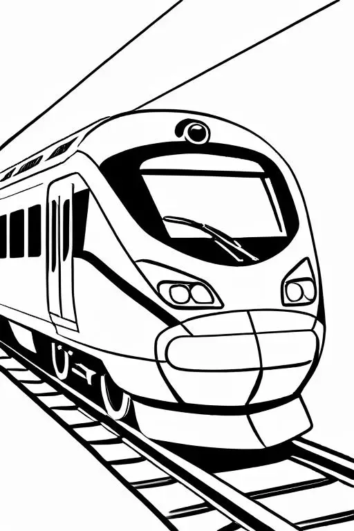 High-Speed Coloring Page 20 for Kids