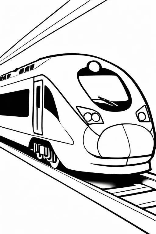 High-Speed Coloring Page 22 for Kids