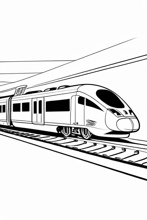 High-Speed Coloring Page 25 for Kids