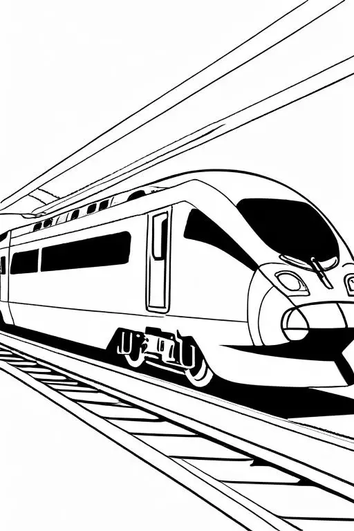 High-Speed Coloring Page 3 for Kids