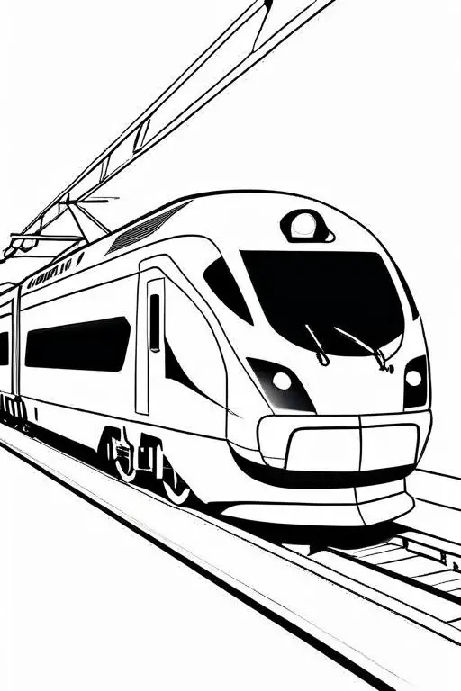 High-Speed Coloring Page 34 for Kids