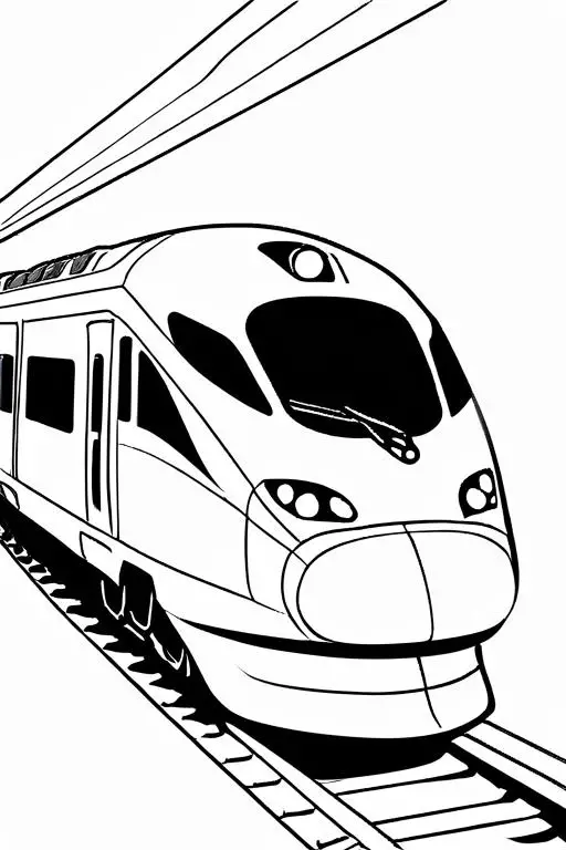 High-Speed Coloring Page 4 for Kids