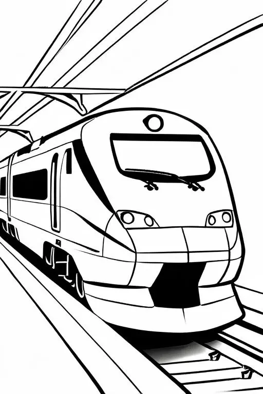 High-Speed Coloring Page 6 for Kids