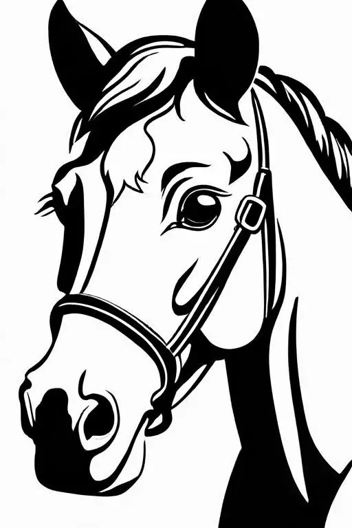 Horse Coloring Page 3 for Kids