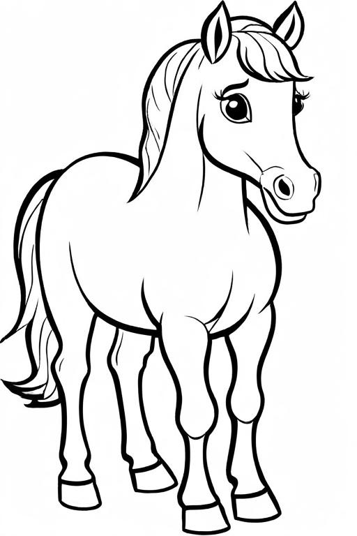 Horse Coloring Page 5 for Kids