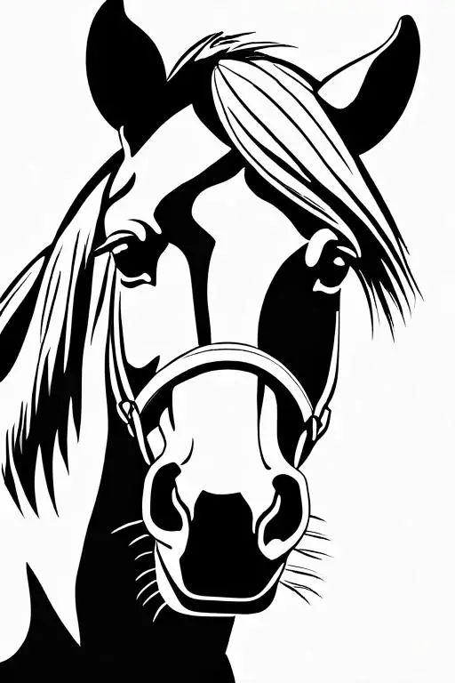 Horse Coloring Page 6 for Kids