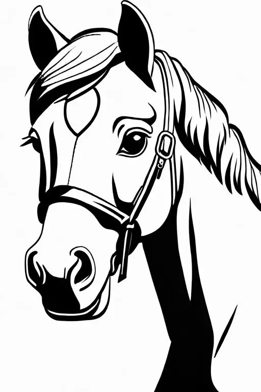 Horse Coloring Page 8 for Kids