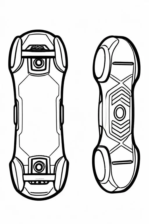 Hoverboard Coloring Page 10 for Kids