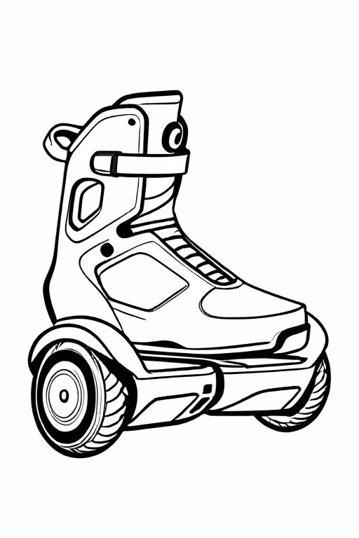 Hoverboard Coloring Page 2 for Kids