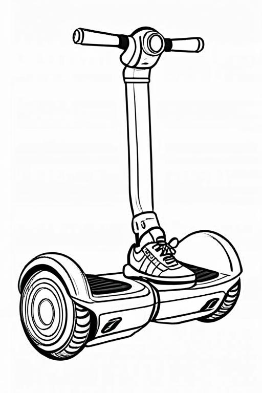 Hoverboard Coloring Page 21 for Kids