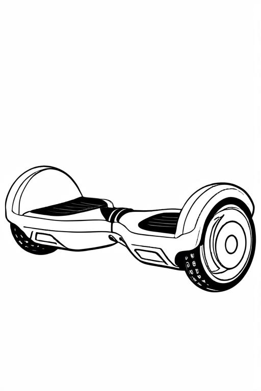 Hoverboard Coloring Page 25 for Kids