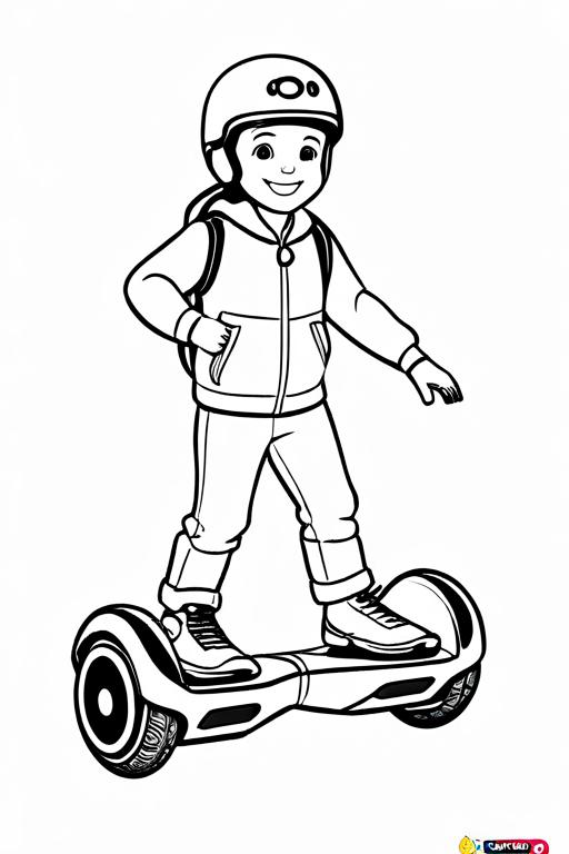 Hoverboard Coloring Page 27 for Kids