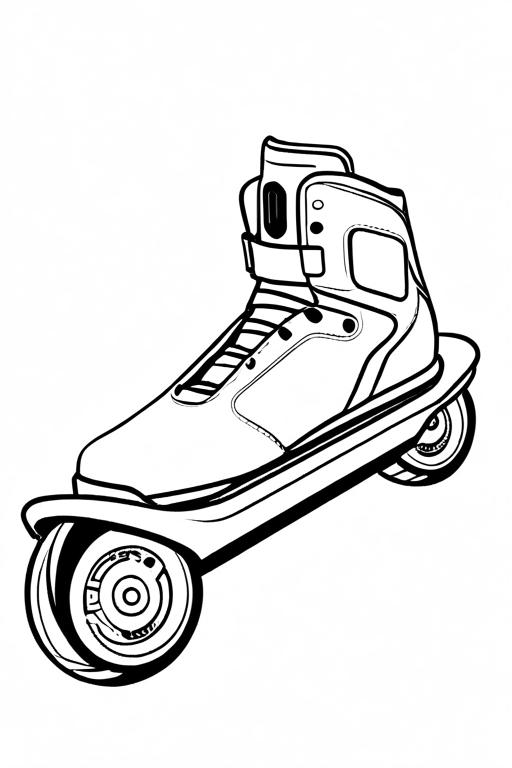 Hoverboard Coloring Page 3 for Kids