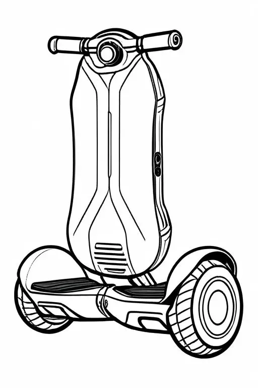 Hoverboard Coloring Page 37 for Kids