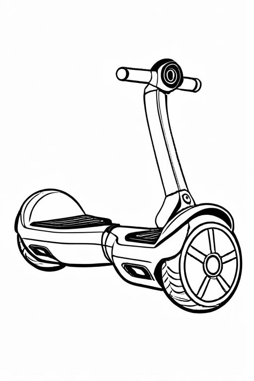 Hoverboard Coloring Page 6 for Kids