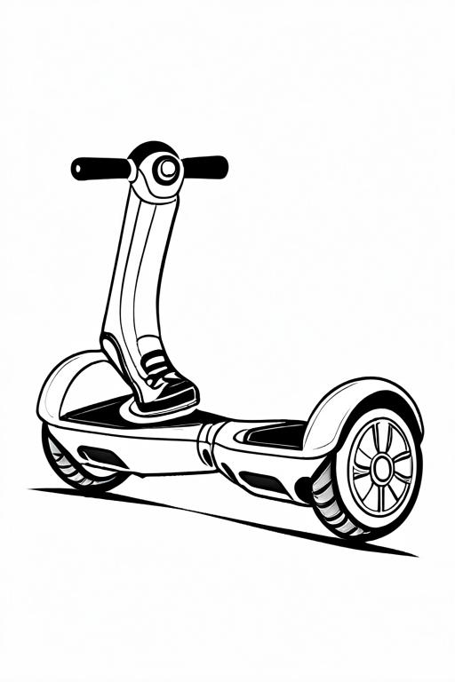 Hoverboard Coloring Page 7 for Kids