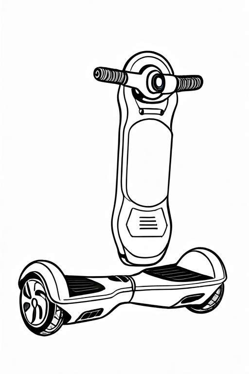 Hoverboard Coloring Page 8 for Kids