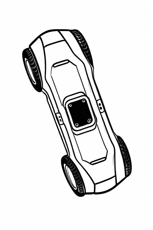 Hoverboard Coloring Page 9 for Kids