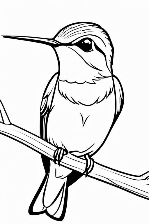 Hummingbird Coloring Page 11 for Kids