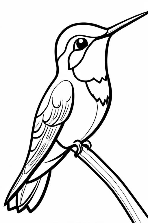 Hummingbird Coloring Page 12 for Kids