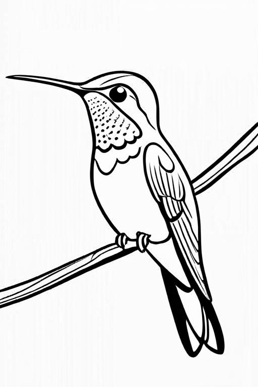 Hummingbird Coloring Page 14 for Kids