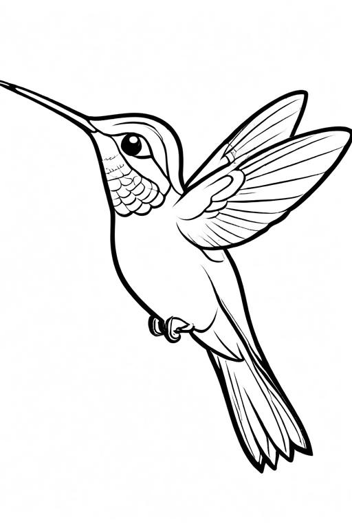 Hummingbird Coloring Page 15 for Kids