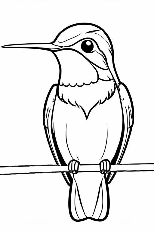 Hummingbird Coloring Page 16 for Kids