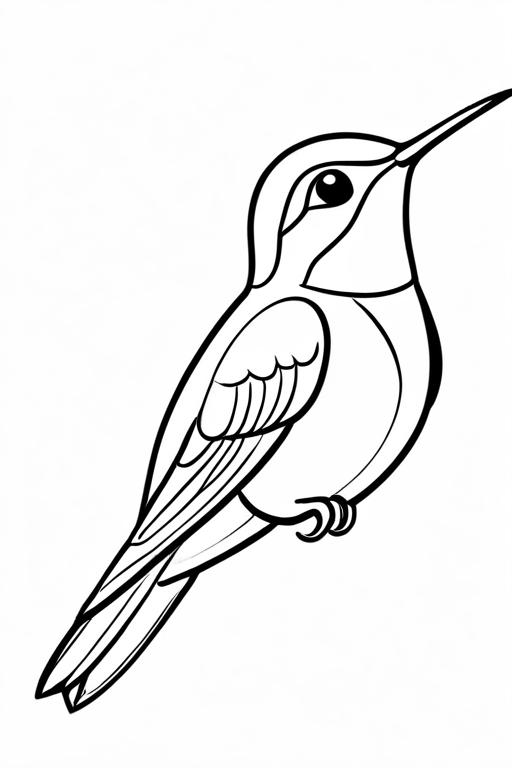 Hummingbird Coloring Page 17 for Kids