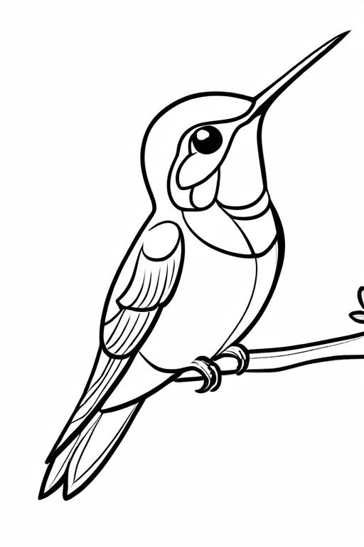 Hummingbird Coloring Page 18 for Kids