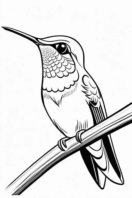 Hummingbird Coloring Page 19 for Kids