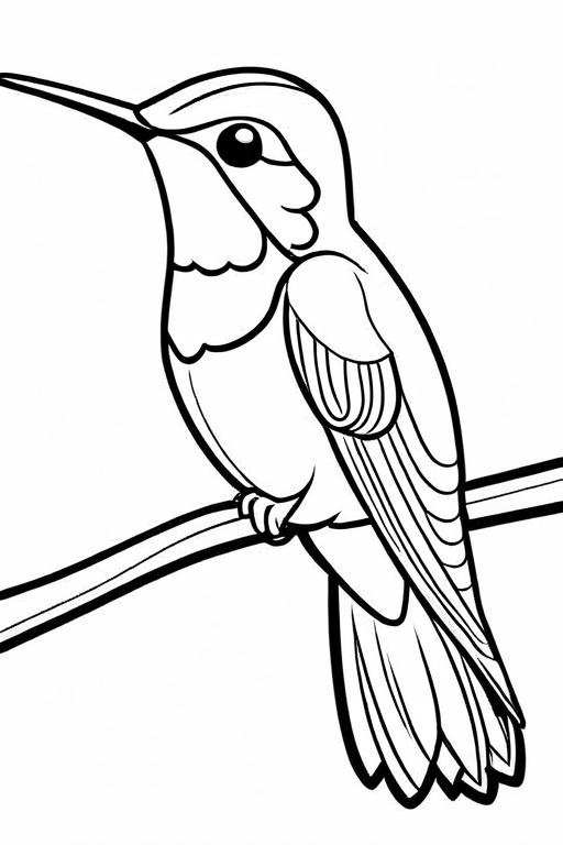 Hummingbird Coloring Page 2 for Kids