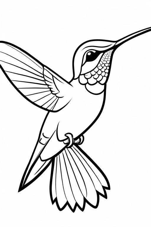 Hummingbird Coloring Page 3 for Kids