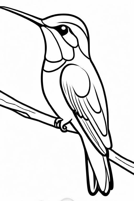 Hummingbird Coloring Page 4 for Kids