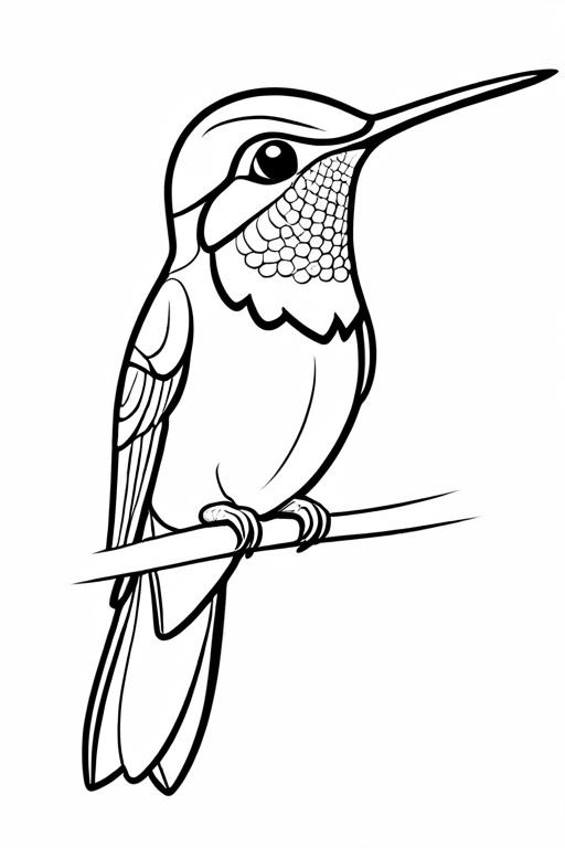 Hummingbird Coloring Page 5 for Kids