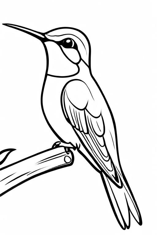 Hummingbird Coloring Page 7 for Kids