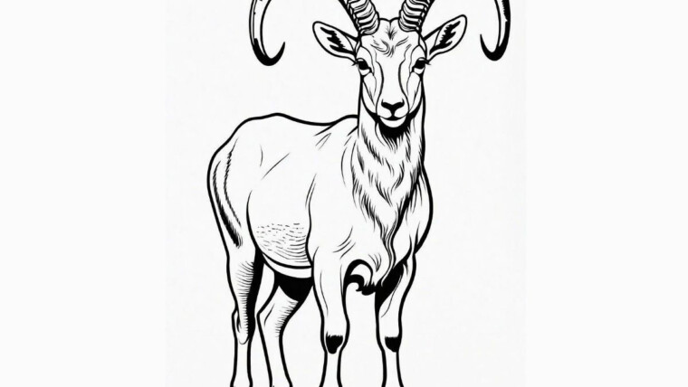 10 Ibex Coloring Pages For Kids