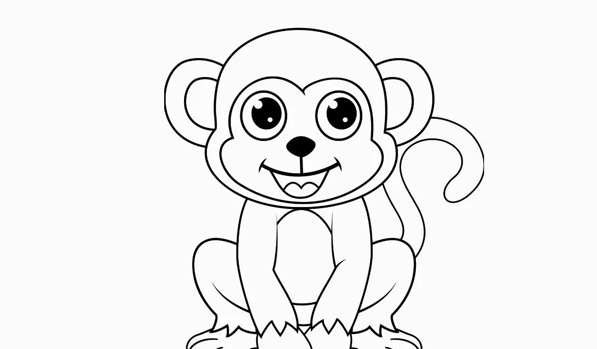 Monkey Coloring Pages For Kids