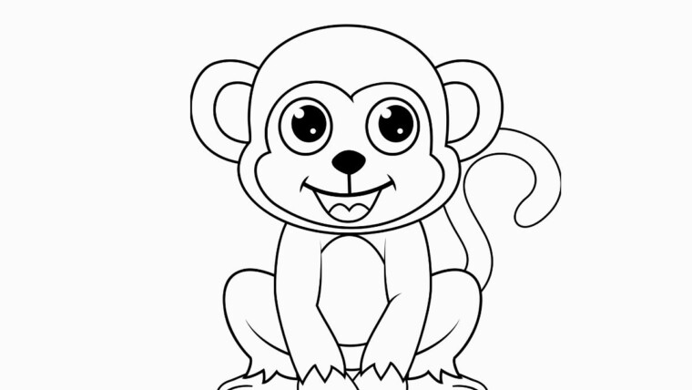 Monkey Coloring Pages For Kids