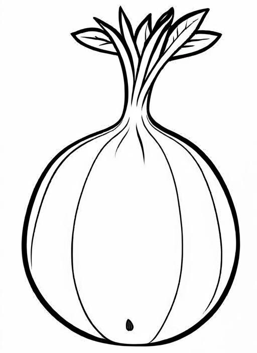 Jicama Coloring Page 1 for Kids