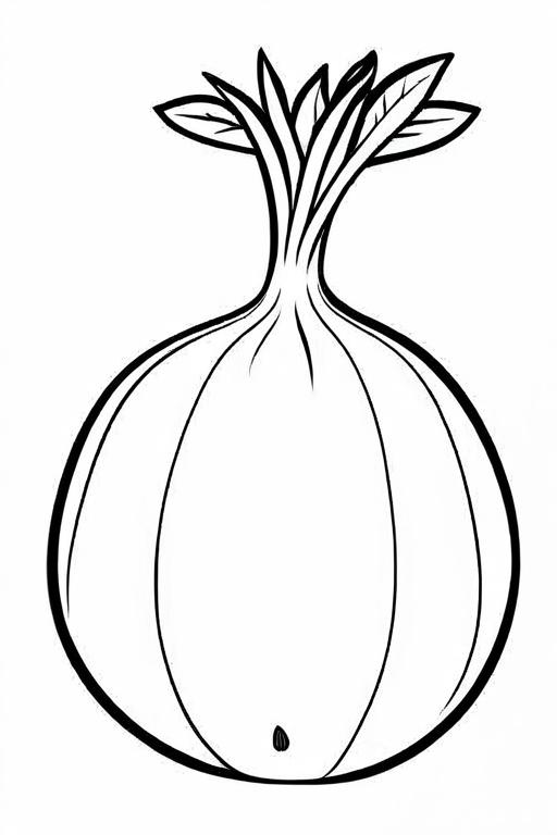 Jicama Coloring Page 1 for Kids