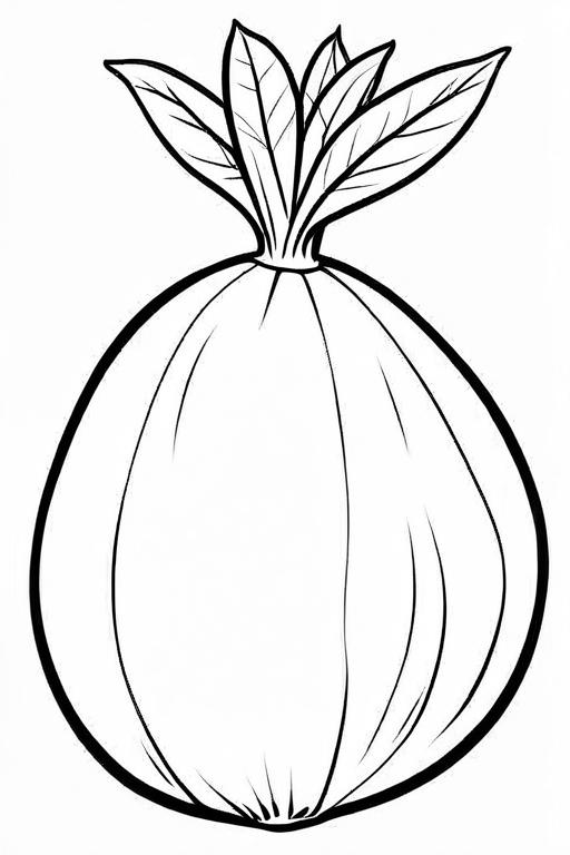 Jicama Coloring Page 6 for Kids