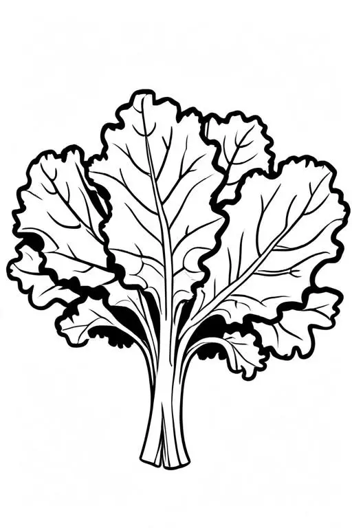 Kale Coloring Page 10 for Kids