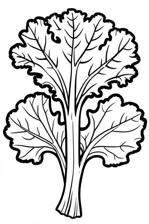 Kale Coloring Page 11 for Kids