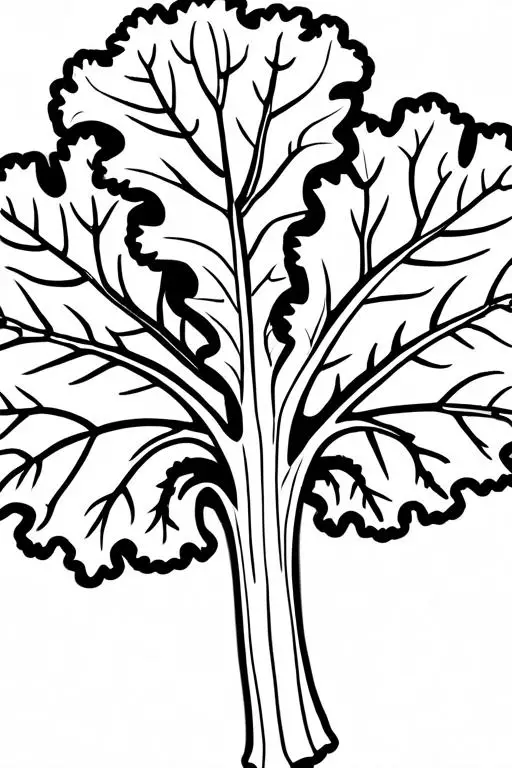 Kale Coloring Page 12 for Kids