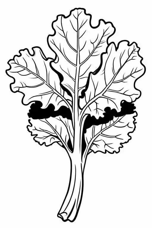 Kale Coloring Page 13 for Kids