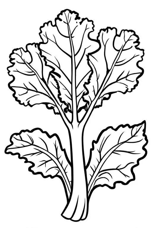 Kale Coloring Page 14 for Kids